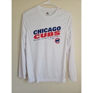 Youth MLB Chicago Cubs Long Sleeve T-Shirt, Large 14/16 White